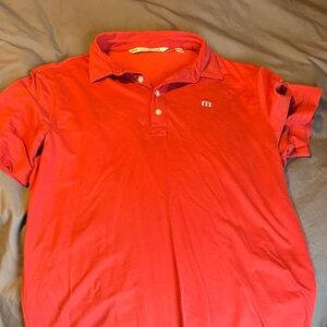Travis Mathew Vibrant Red Polo Shirt